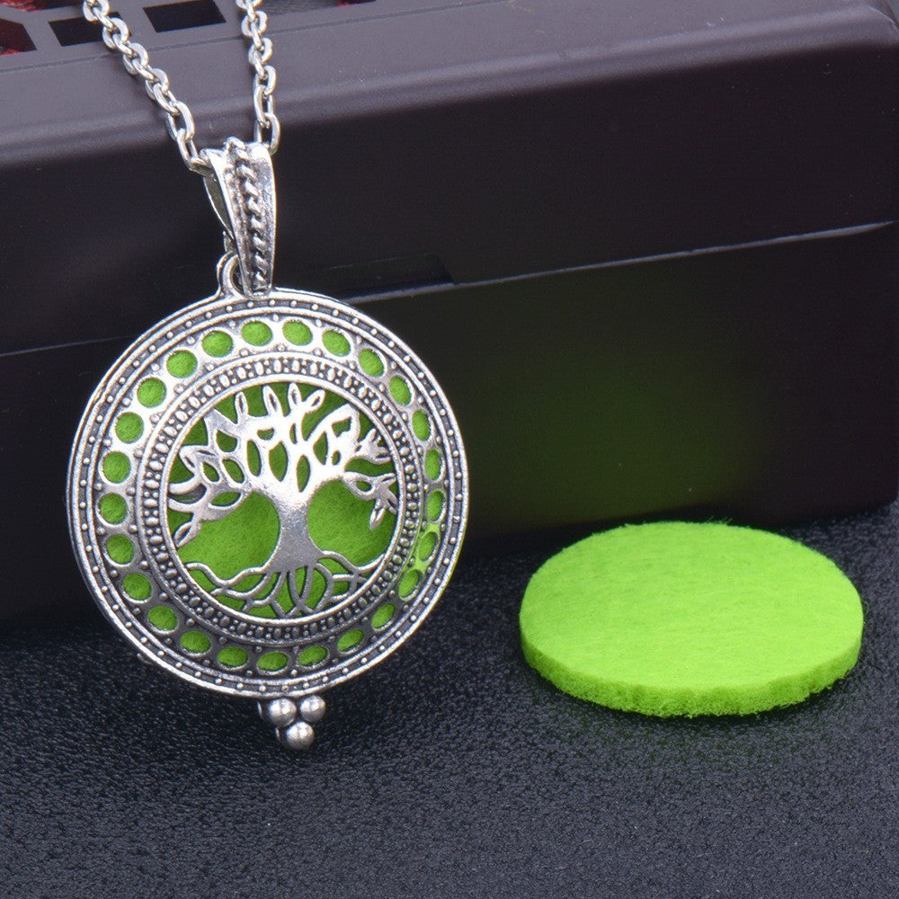 Tree Of Life Magnetite Alloy Aroma Diffuser Necklace