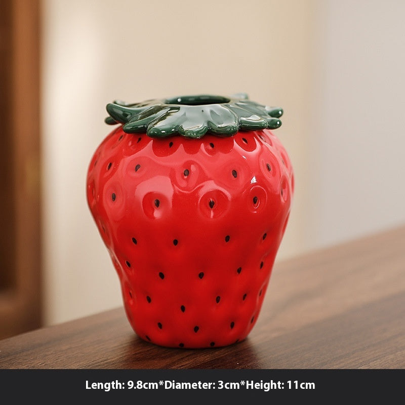 Vase Strawberry Ceramic