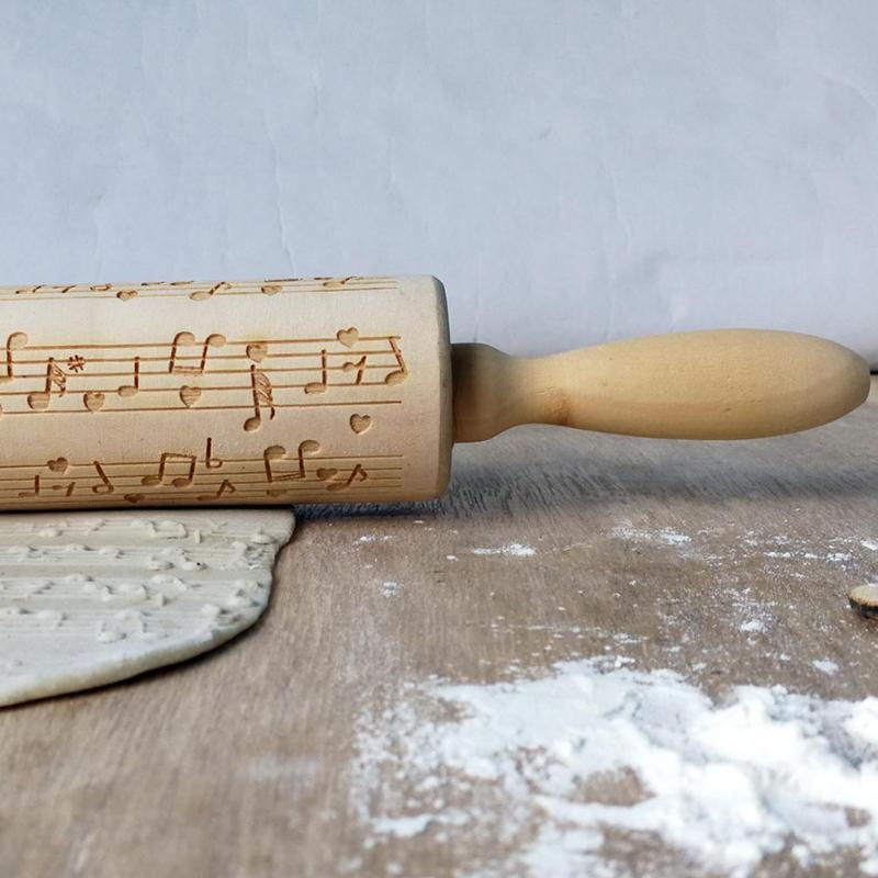 Musical Note Embossed Rolling Pin