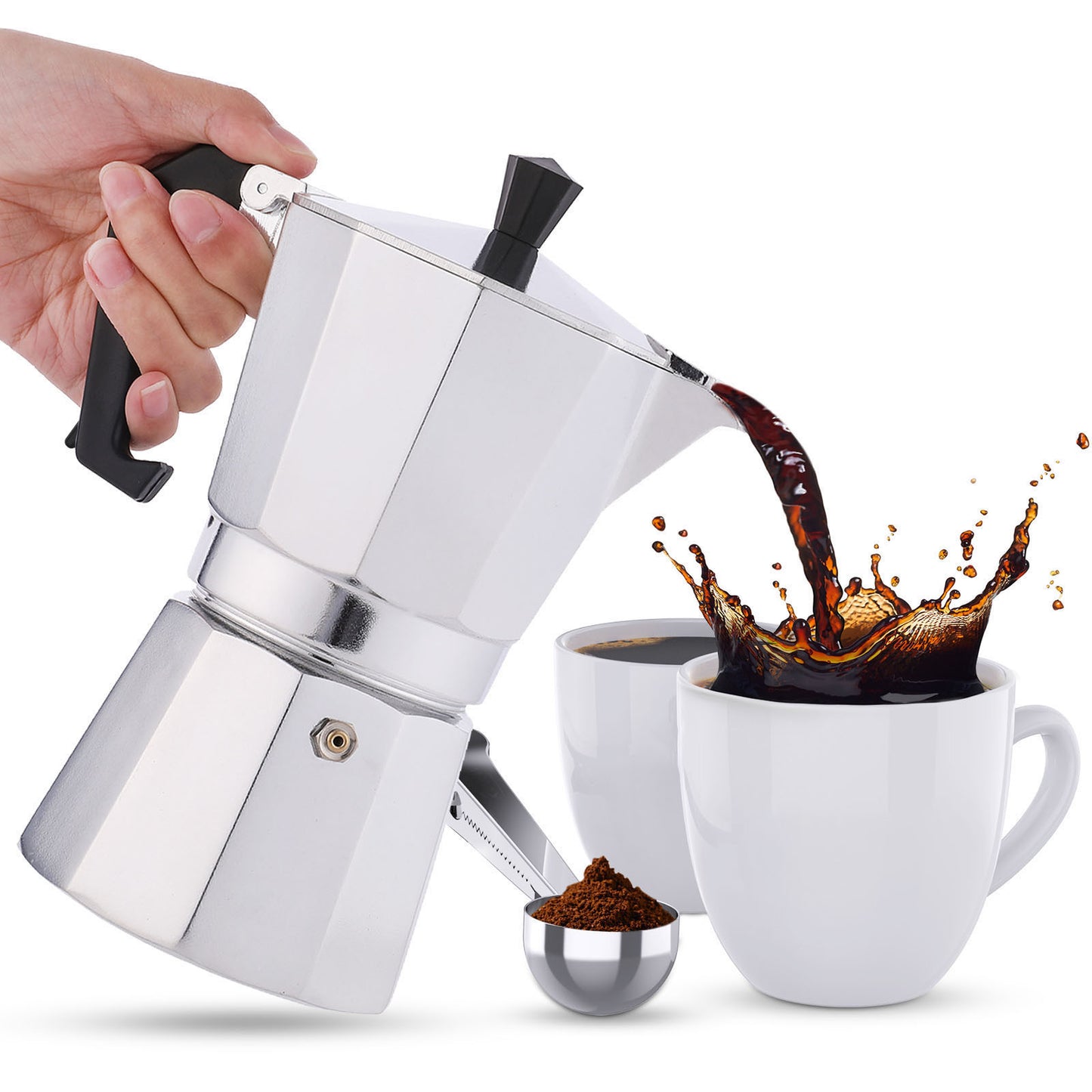 Suzannah's Kitchen Silver Italian Moka Pot