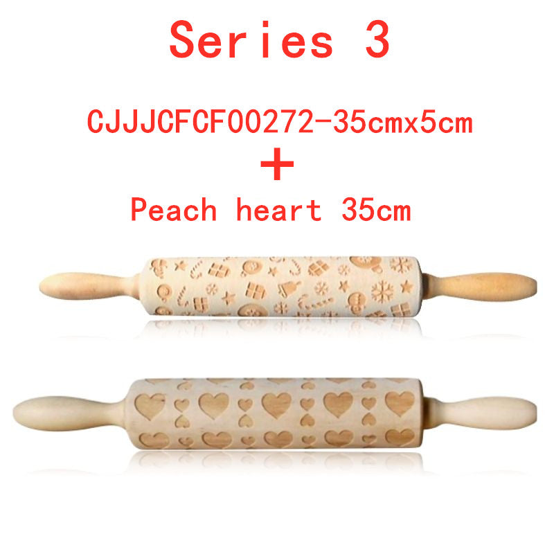 Christmas Baking: Embossed Rolling Pin-65 STYLES