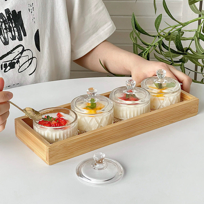 Cut Glass Dessert Cup with Lid