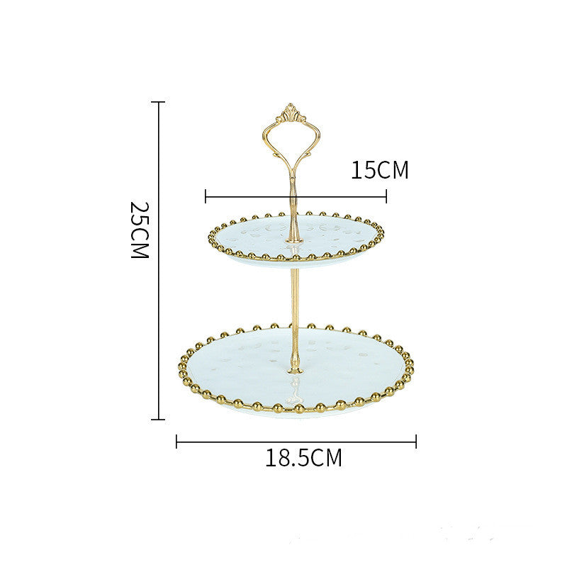 Ceramic Tiered Dessert Tray for Fruit, Snacks, Desserts or Candy