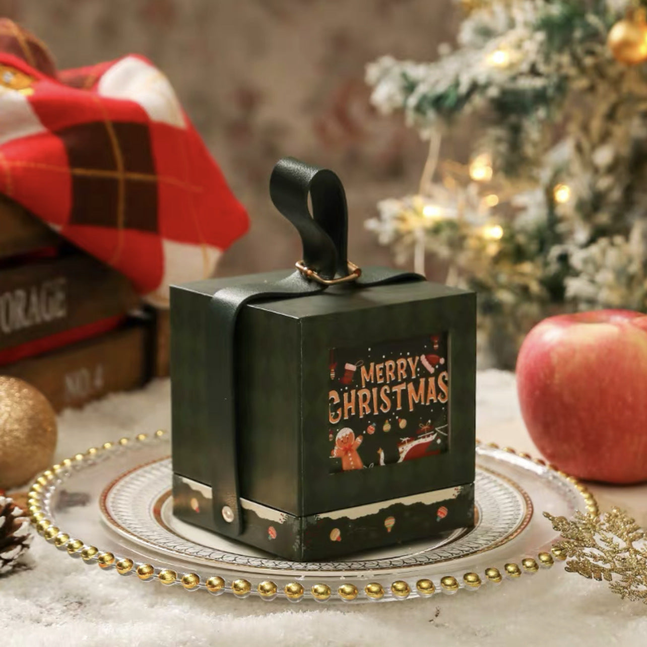 Plaid Christmas Gift Box