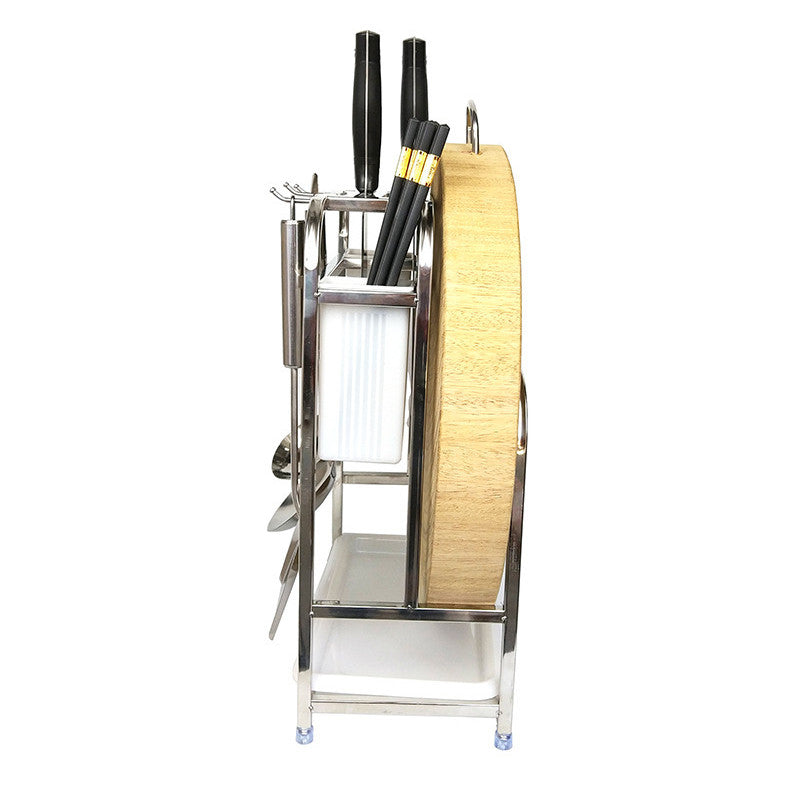 Suzannah's Kitchen Stainless Steel Knife & Cutting Board Caddy