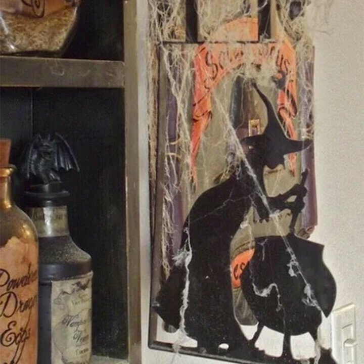 Witch & Cauldron Metal Blade Sign