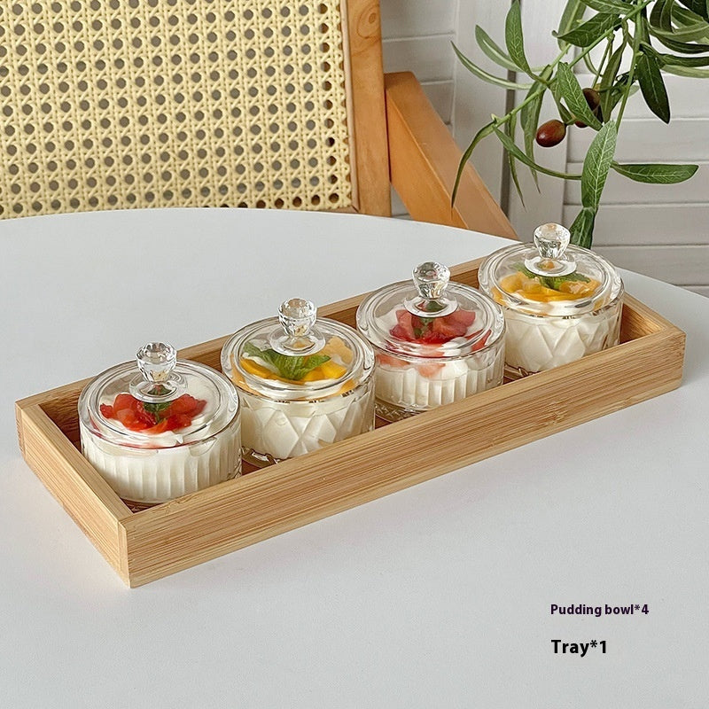 Cut Glass Dessert Cup with Lid