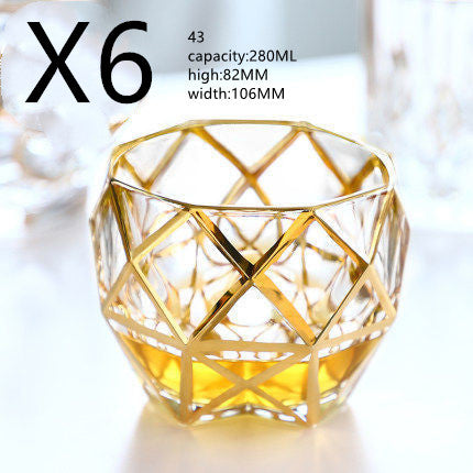 Gold Embellished European Crystal Glassware