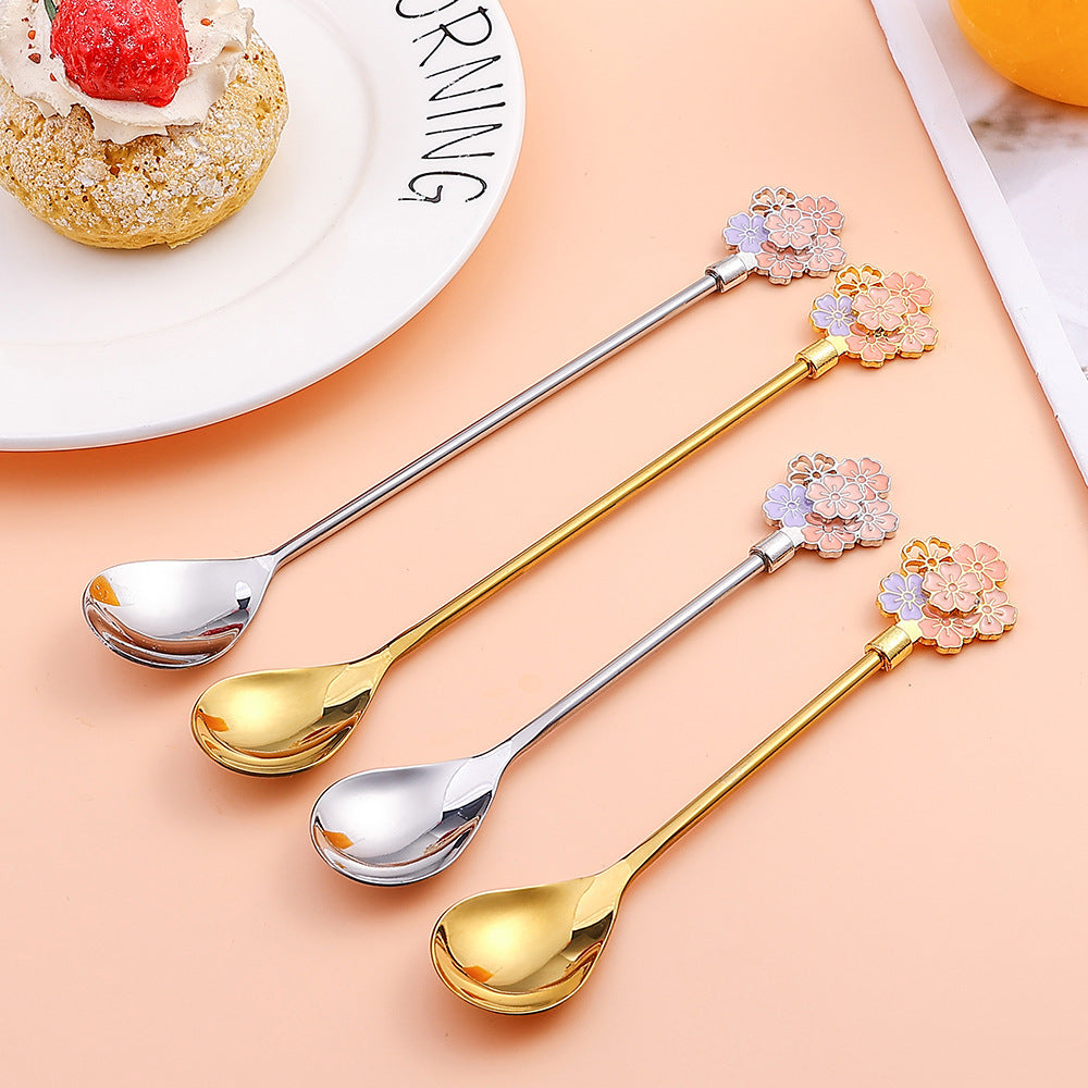 Suzannah's Kitchen Antler & Flower Design Dessert Spoons