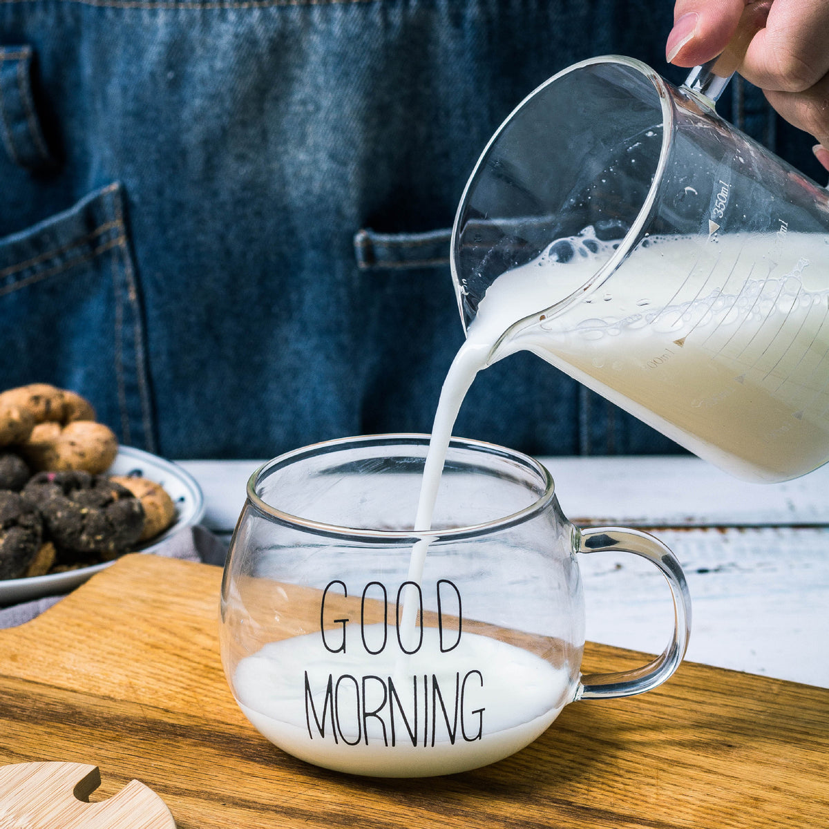 Suzannah's Kitchen "Good Morning" Clear Glass Mug