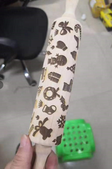 Christmas Baking: Embossed Rolling Pin-65 STYLES