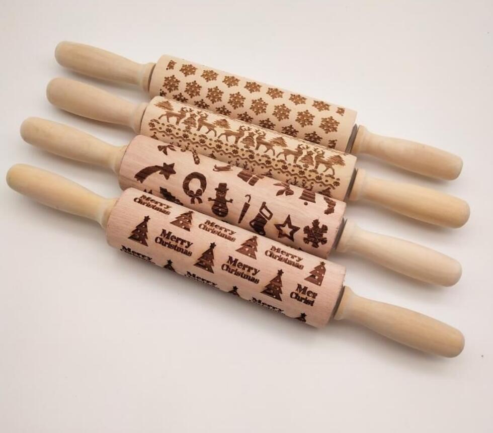 Christmas Baking: Embossed Rolling Pin-65 STYLES