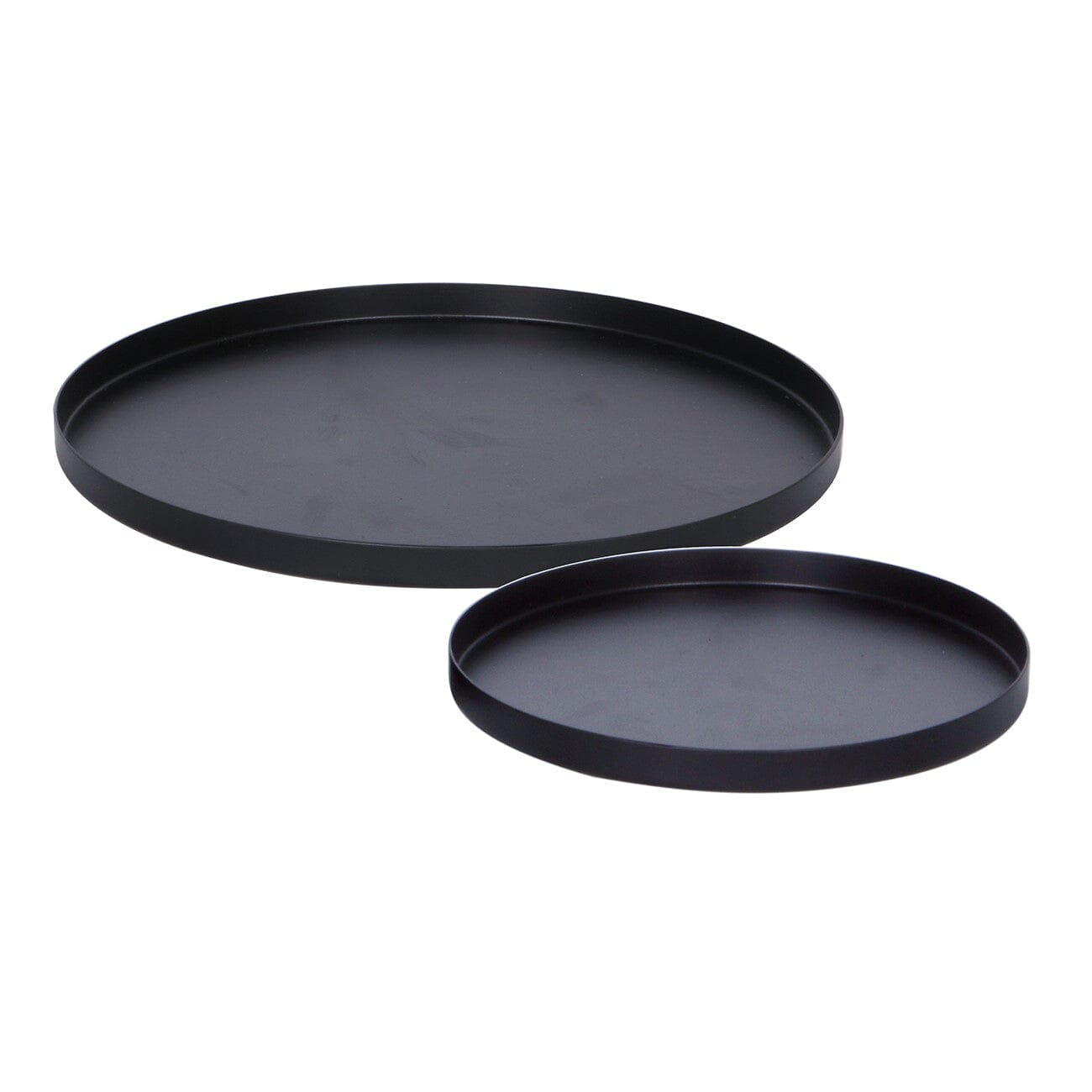 Black Stainless Steel Round Organizer Tray-Serving Tray