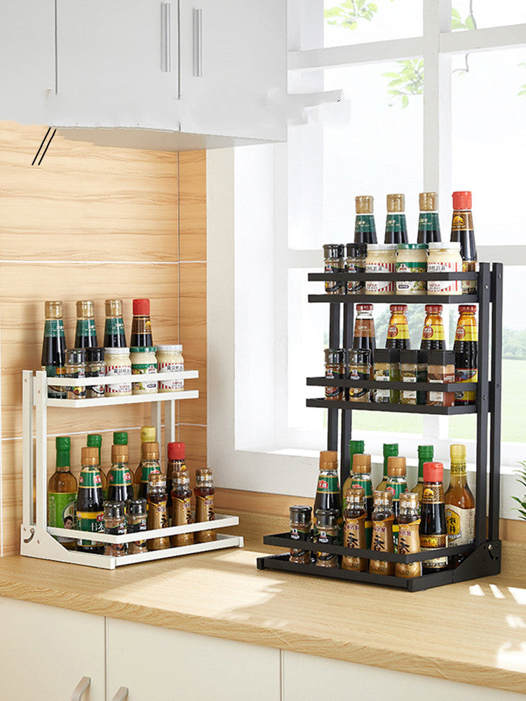 2 and 3-Tier Folding Countertop Organizer-