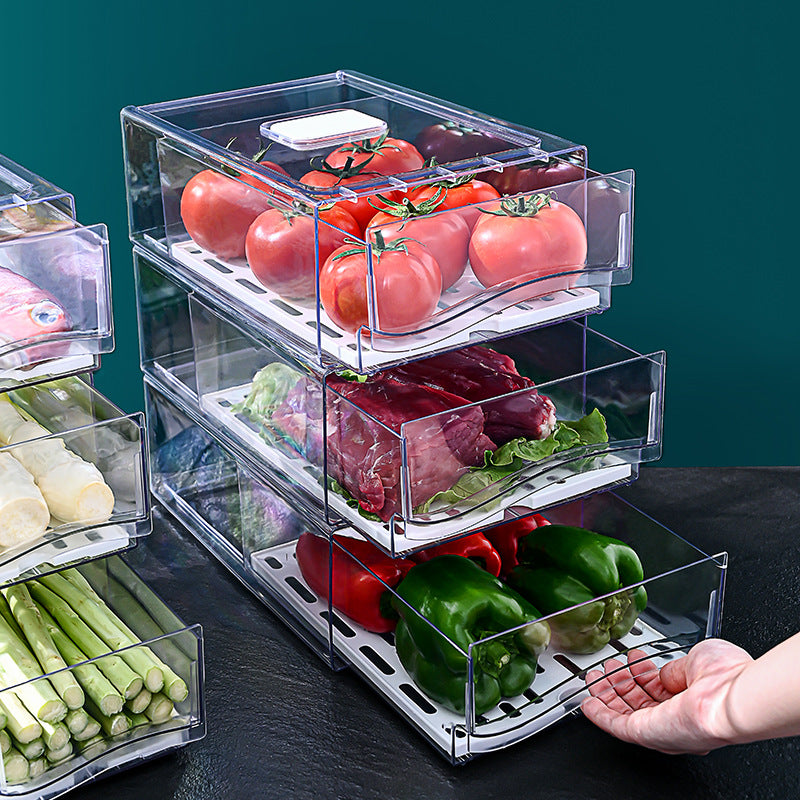 Suzannah's Kitchen Clear Refrigerator Crisper & Pantry Storage Drawer