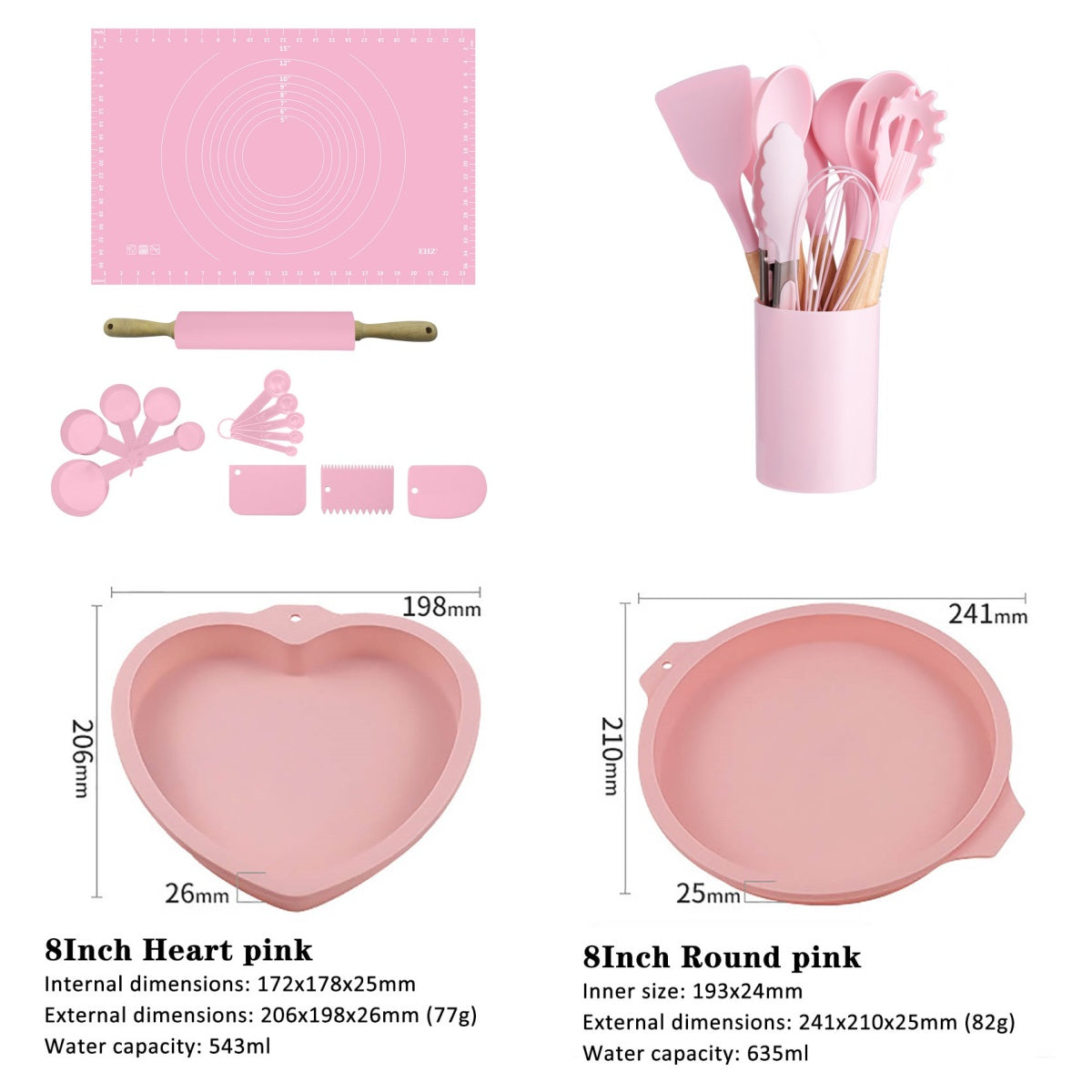 Suzannah's Kitchen Complete Silicone Pastry Set