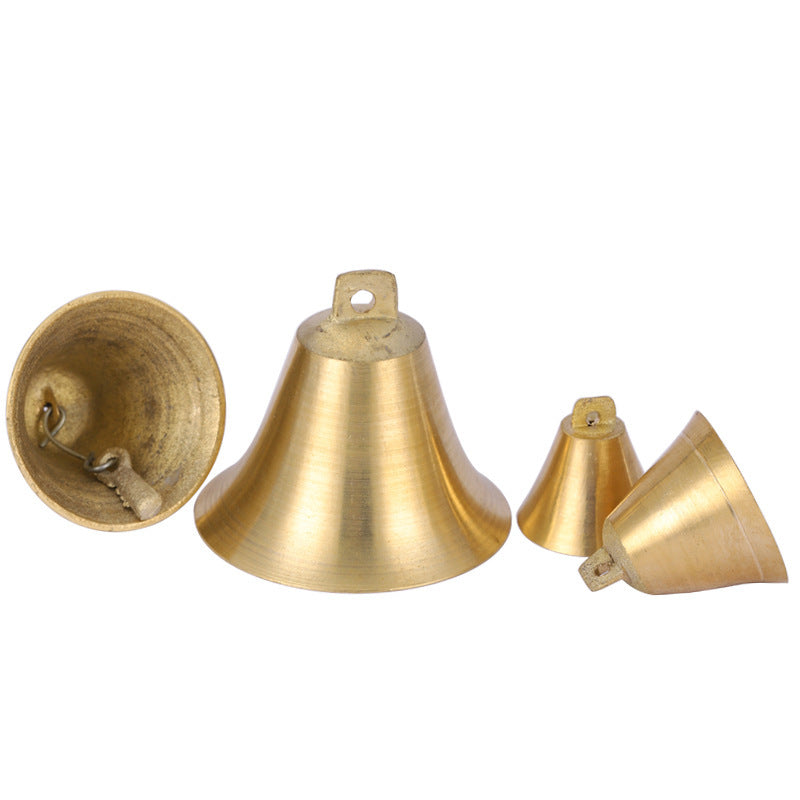 Pure Copper Wind Chimes Bell Pendant Horn Copper Bell Opening Ancient Pet Bell