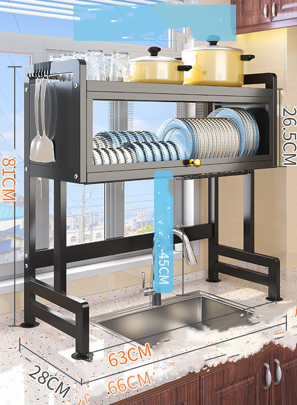 Suzannah's Kitchen Over Sink Dish Organizer Drain Rack