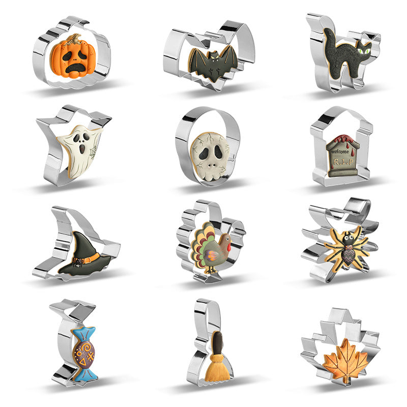 Halloween Cutter Collection-12-piece Stainless Steel