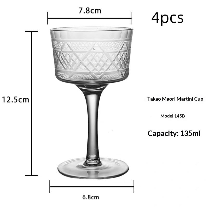 Suzannah's Kitchen Handcrafted Cut Crystal Coupe Glass