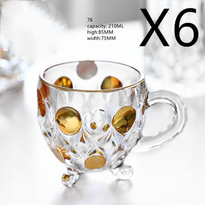 Gold Embellished European Crystal Glassware