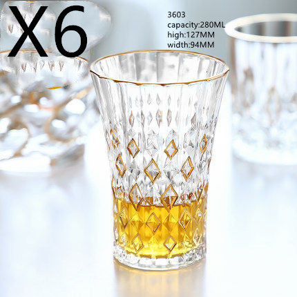 Gold Embellished European Crystal Glassware