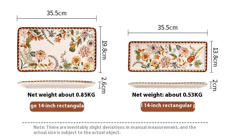 Thanksgiving Tableware: Autumn Flowers Ceramic Dinnerware
