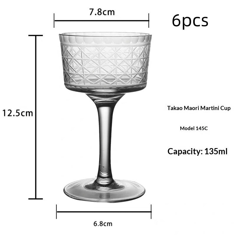 Handcrafted Cut Crystal-Coupe Dessert Glass-Cocktail Glass