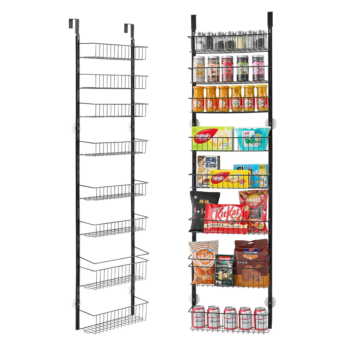 Suzannah's Kitchen 8-Tier Adjustable Over-The-Door Pantry Organizer