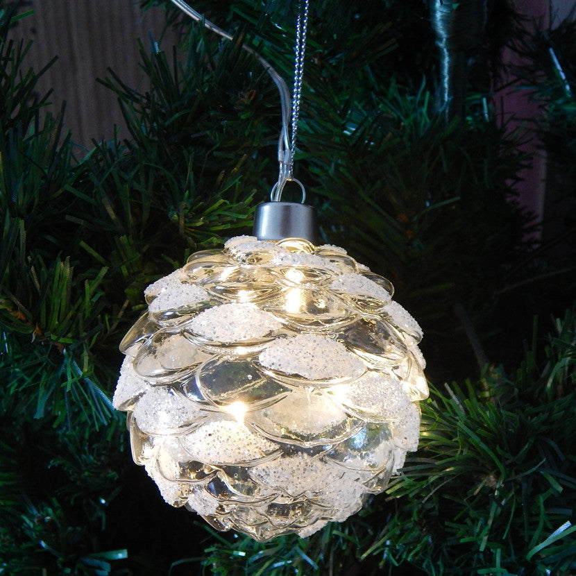Christmas Tree: Lighted Pine Cone Ornament