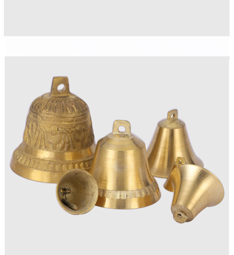 Pure Copper Wind Chimes Bell Pendant Horn Copper Bell Opening Ancient Pet Bell