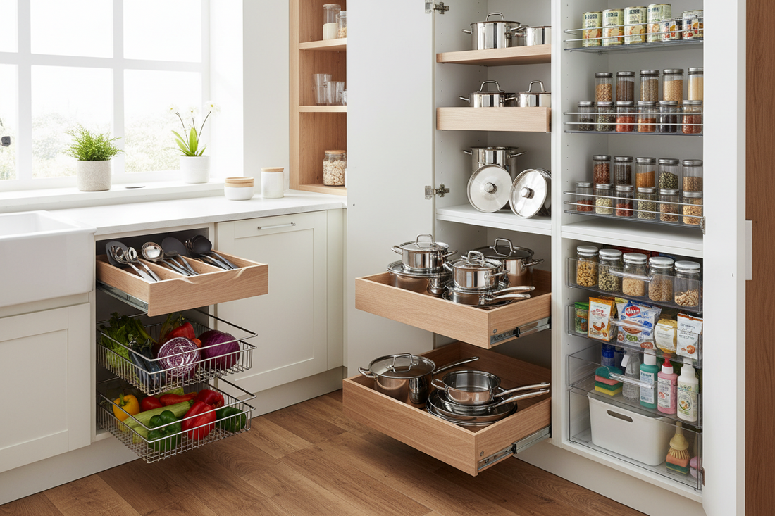 Kitchen Pull-Outs: Instantly Increase Storage Space and Functionality