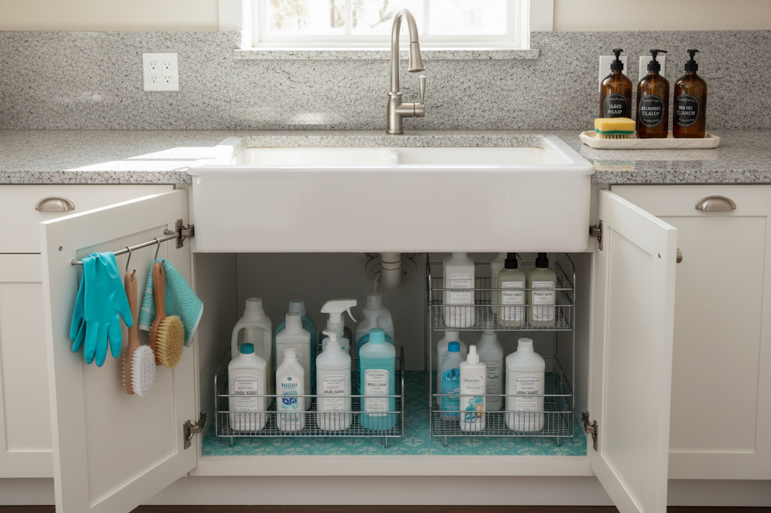 Kitchen Sink Organization: Over and Under