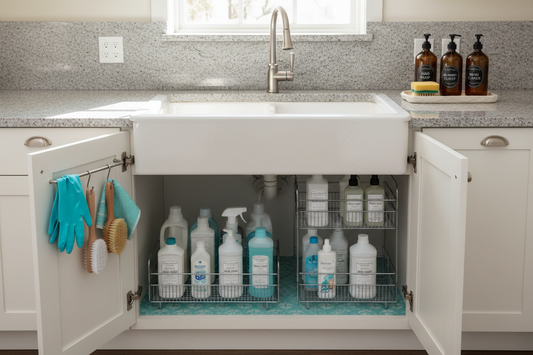 Kitchen Sink Organization: Over and Under