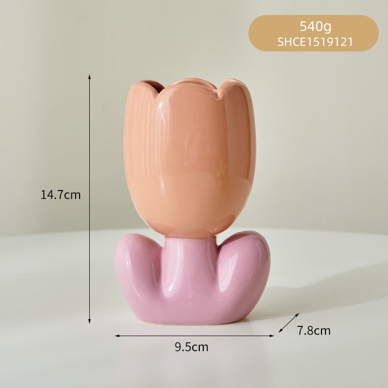 Modern Ceramic Tulip Flower Vase