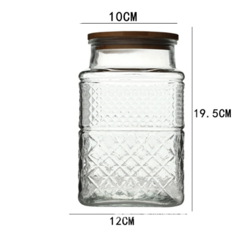 Airtight French Glass Jars with Bamboo Lid