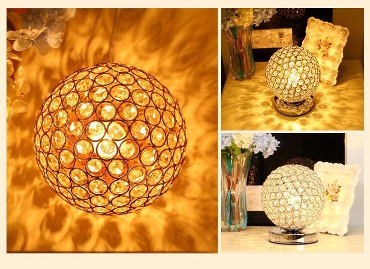 Stemless Crystal Globe Table Lamp