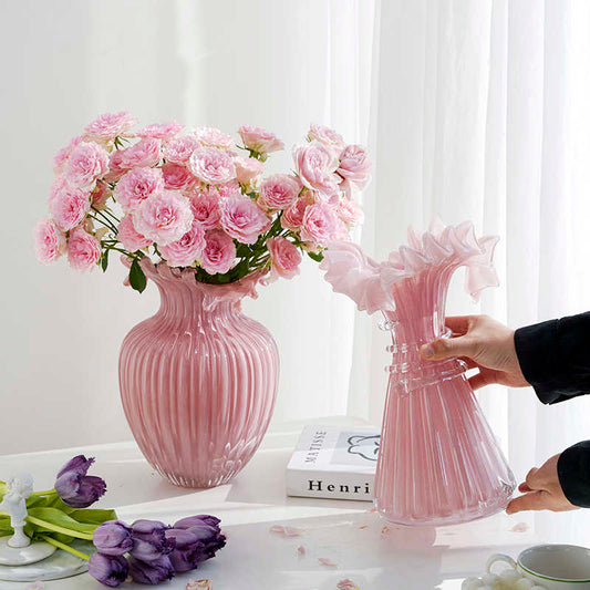 French Lace Dance Dress Glass Vase