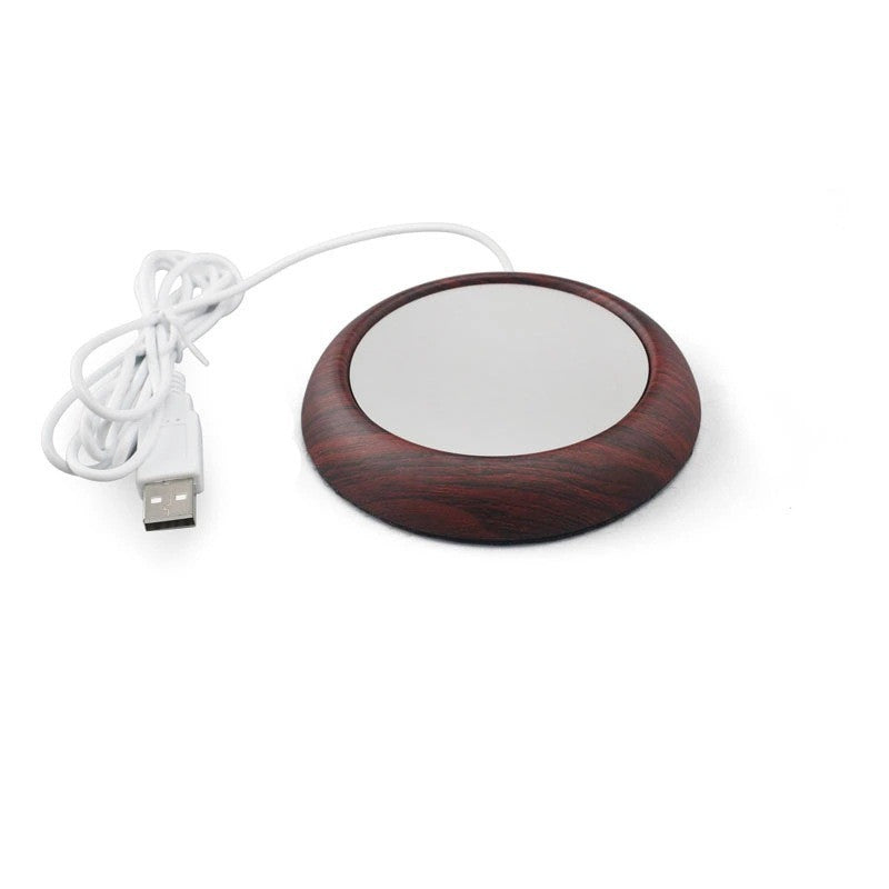 Wood-Tone Heated Coaster-USB