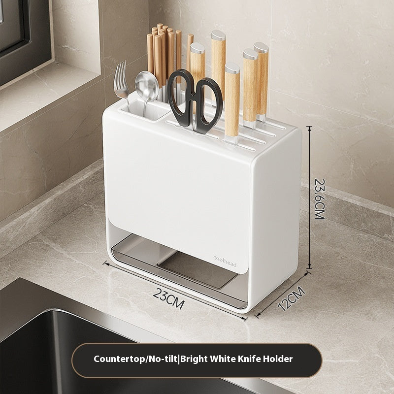 Modern Metal Knife Holder Wall Mount or Countertop