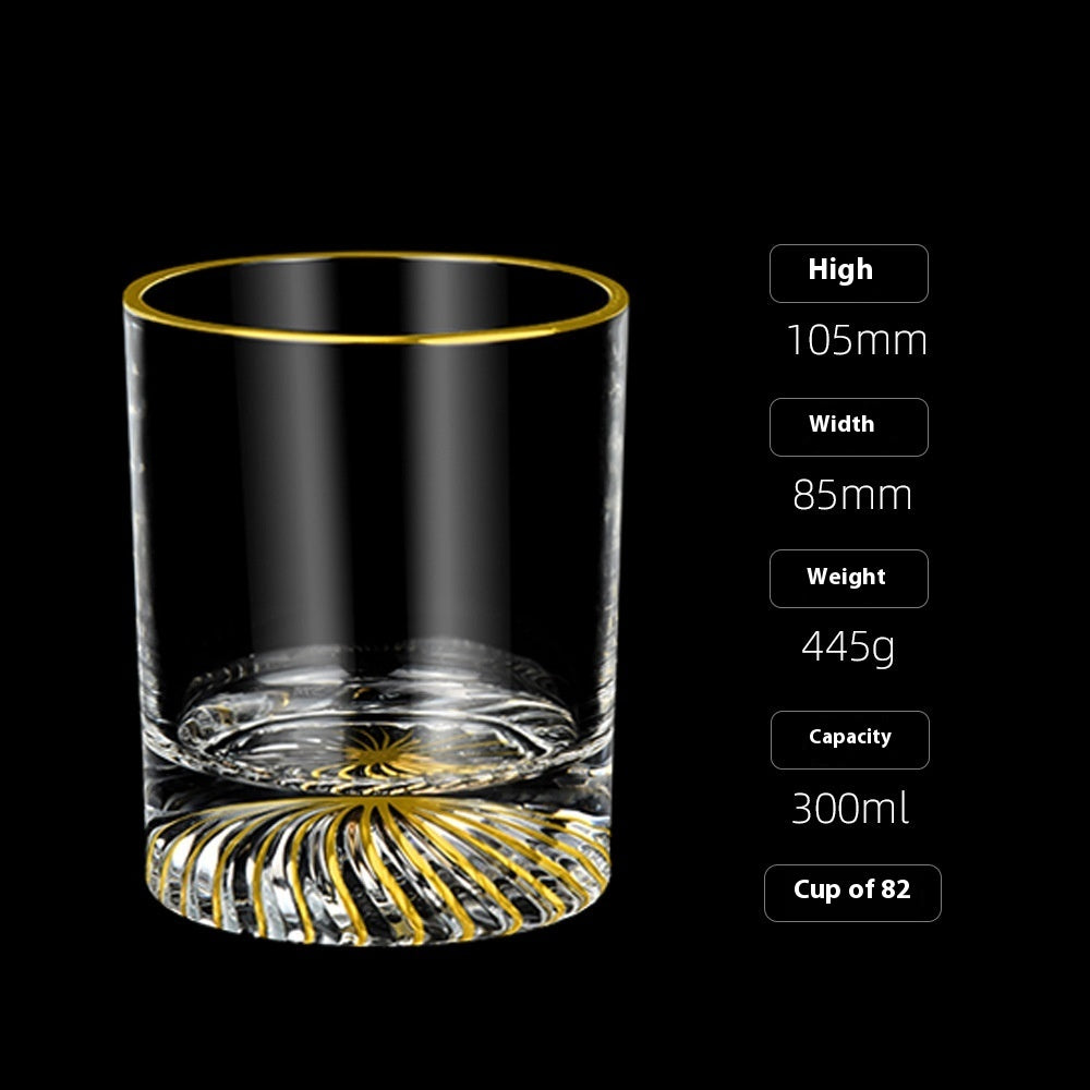 Crystal Drinking Glasses with Gold Gilding