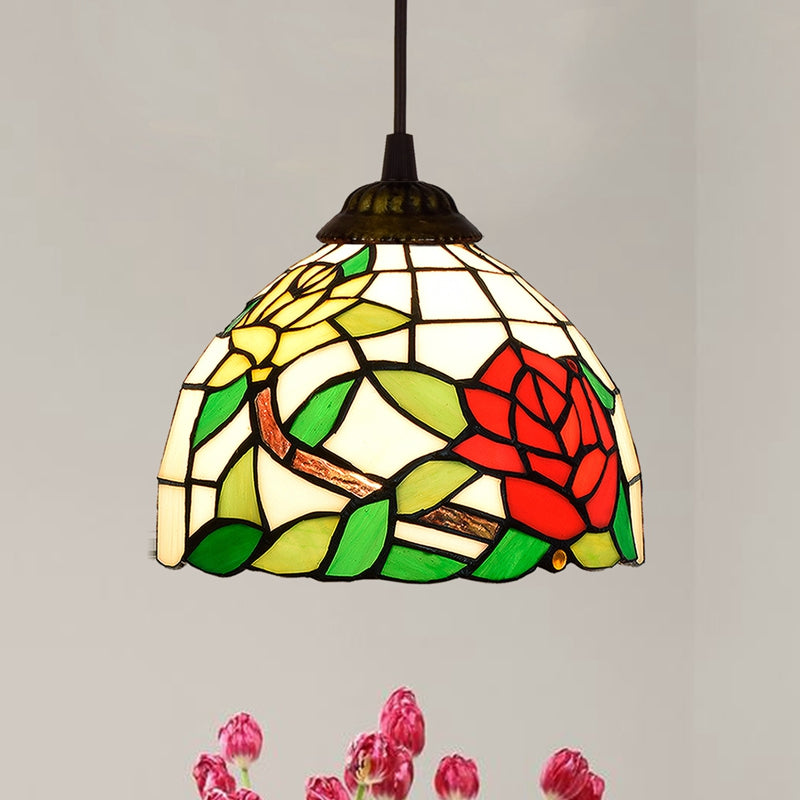 Tiffany Lamp: Stained Glass Pendant Light