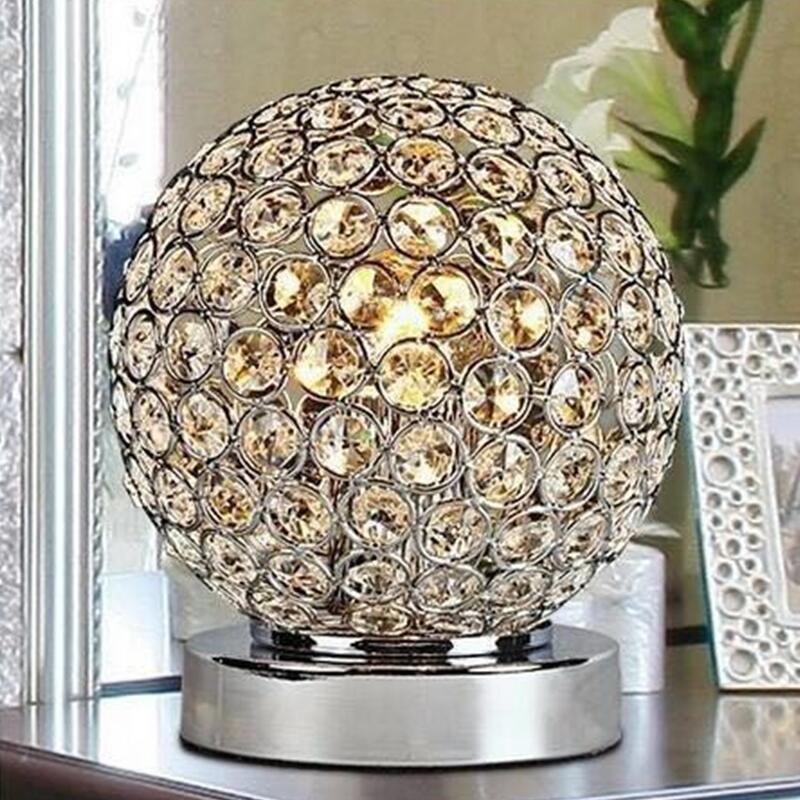 Stemless Crystal Globe Table Lamp