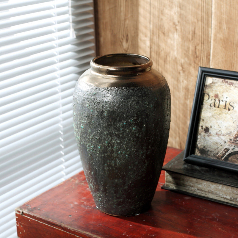 Vase Chinese Bronze Minimalist Stoneware