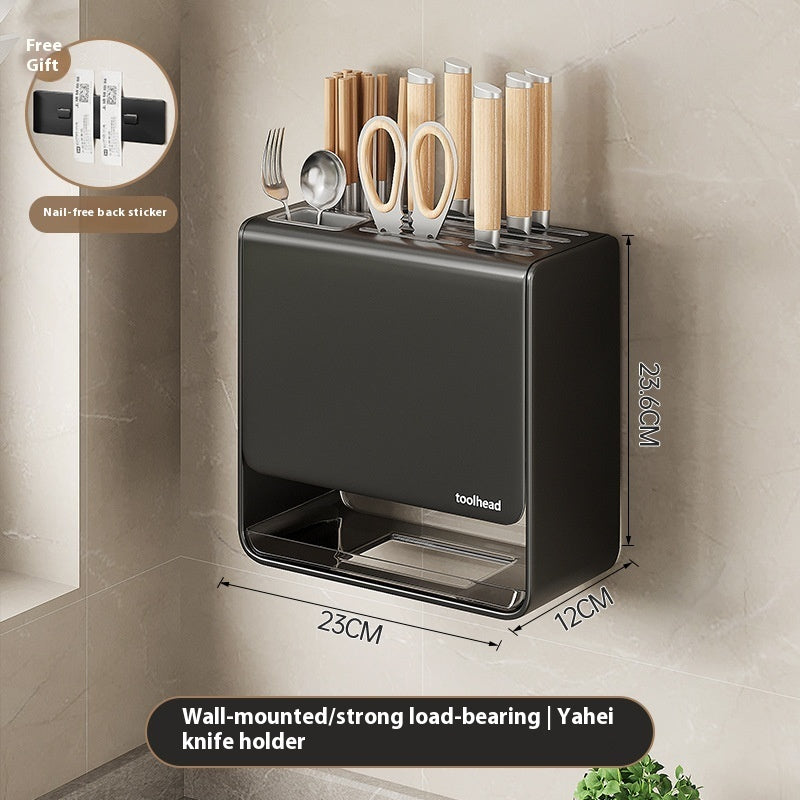 Modern Metal Knife Holder Wall Mount or Countertop