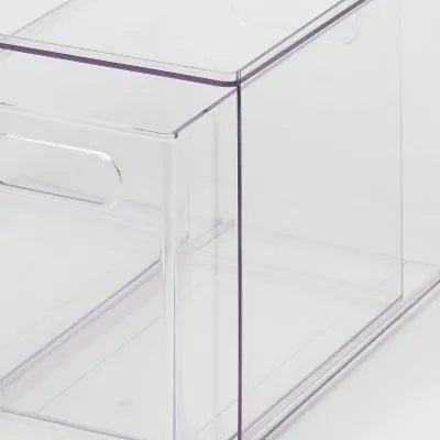 All Purpose 2 Drawer Storage Unit Clear