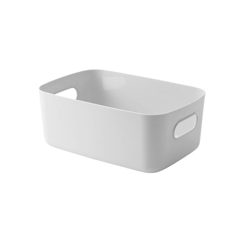 Solid Plastic Storage Bin with Handle