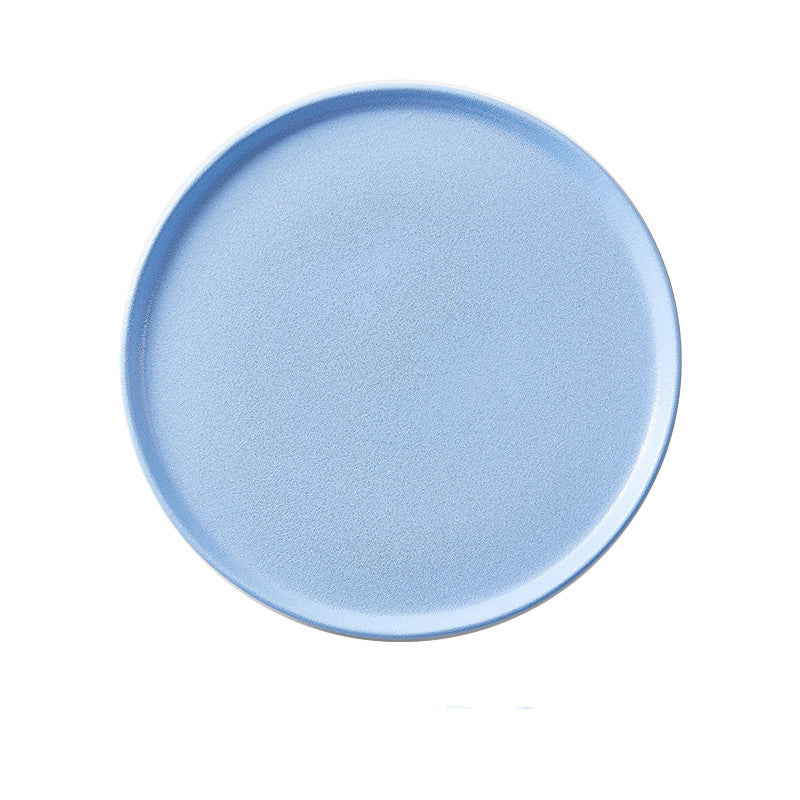 Round Nordic Style Matte Porcelain Serving Tray-Various Colors
