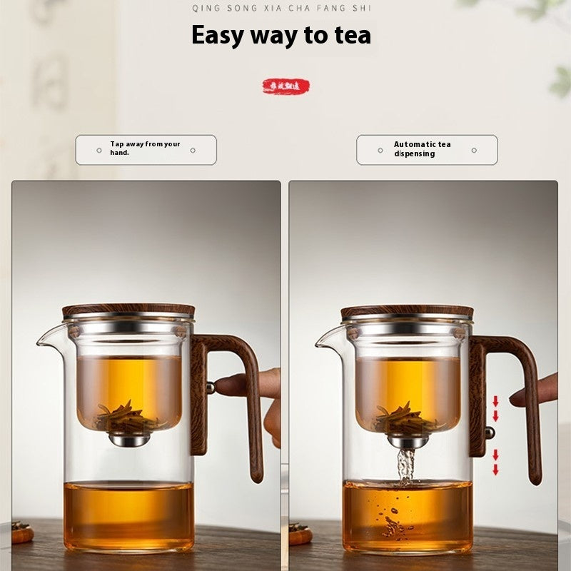 Elegant Glass & Wood Tea Brewer