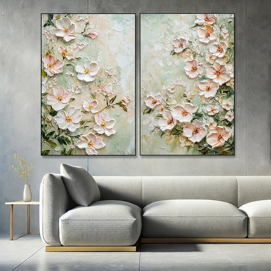 Handmade Oil Painting Canvas Wall Art Decoration 3D Texture Flowers Modern Abstract For Home Room Decor Internet Celebrity Style Rolled Frameless Unstretched Painting